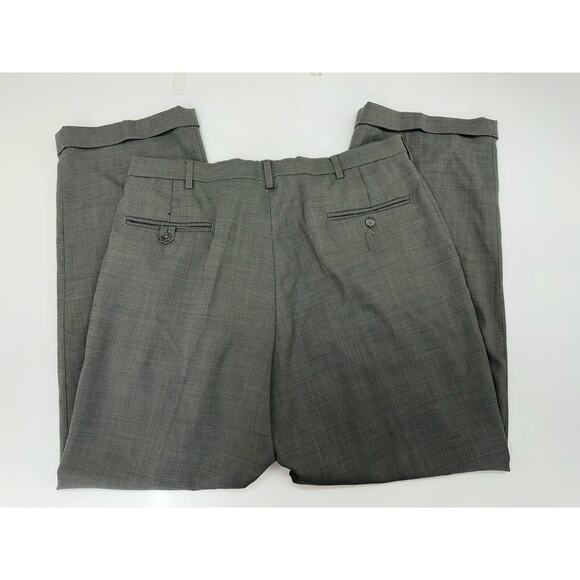 Hagger Black Label Mens Dress Pants Size 36x30 Gray Pleated Cuffed - Picture 5 of 11